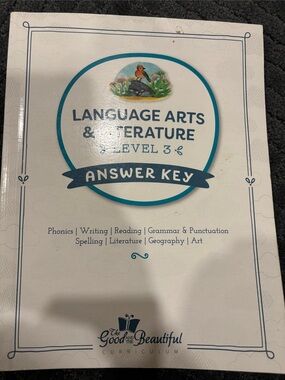 Language Arts & Literature Level 3 Answer Key - White/Teal